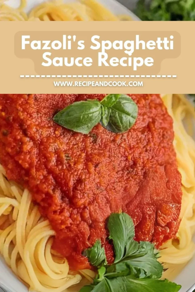 Fazoli's Spaghetti Sauce