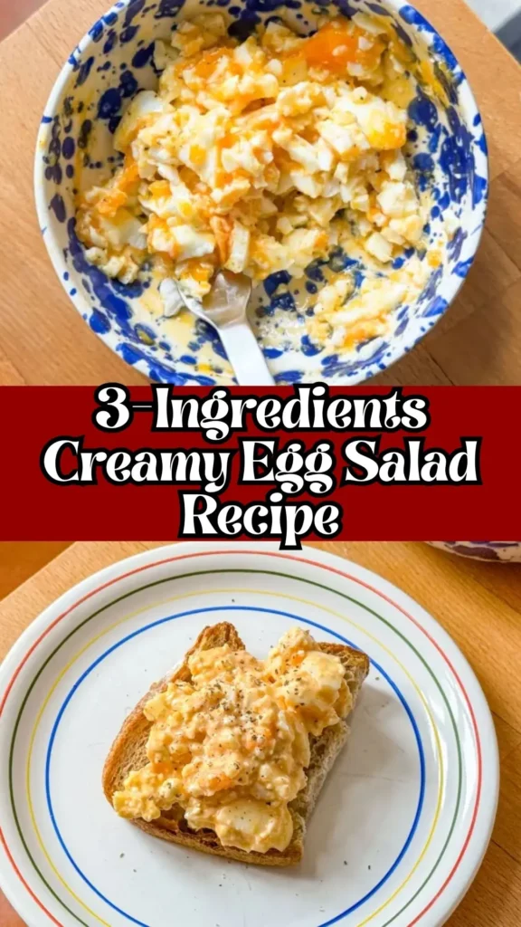3 Ingredients Creamy Egg Salad