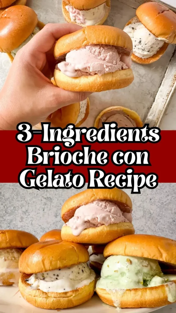 3-ingredients Brioche con Gelato