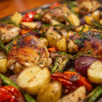 Healthy Sheet Pan Chicken Dinner Recipe with Veggies