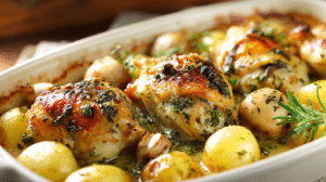 Lemon Herb Roasted Chicken Dinner Recipe