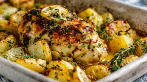 Lemon Herb Roasted Chicken Dinner Recipe