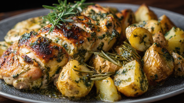 Lemon Herb Roasted Chicken Dinner Recipe