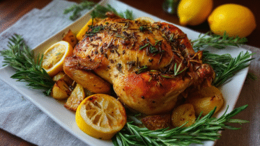 Lemon Herb Roasted Chicken Dinner Recipe