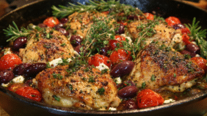 Mediterranean Chicken Dinner Recipe with Olives & Feta