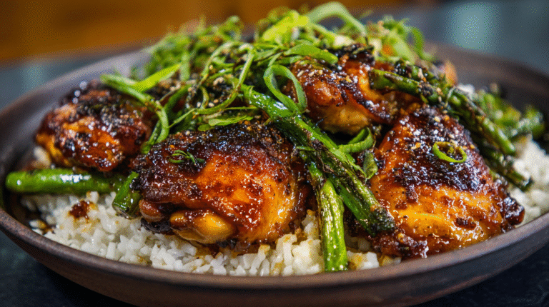 Spicy Honey Glazed Chicken Dinner Recipe