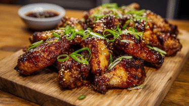 We’ve had our fun with fiery Buffalo wings and sticky-sweet Honey Garlic wings, but now it’s time to complete the ultimate chicken wing trilogy with a true classic: this incredible, savory, and glossy Teriyaki Chicken Wings Recipe. If you love that irresistible, umami-rich flavor of your favorite Japanese restaurant, you are going to be obsessed with this homemade version. This recipe is all about that perfect contrast: the shatteringly crispy, golden-brown skin of the chicken wing giving way to a thick, glossy, and deeply flavorful homemade teriyaki glaze. It’s not just sweet; it's a perfectly balanced sauce that’s savory, aromatic, and absolutely addictive. And the best part? We’re achieving that incredible, deep-fried crunch using my secret, foolproof oven-baked method. No fuss, no mess, just the most amazing, crispy, and succulent wings you've ever made at home. This is the perfect, crowd-pleasing wing for a cozy Sunday evening here in Heek. The Savory-Sweet Star of Wing Night While many wings are all about sweetness or heat, a great teriyaki wing is a masterclass in savory, umami-rich flavor. "Teriyaki" itself is a Japanese cooking technique where food is broiled or grilled with a glaze of soy sauce, mirin, and sugar. My homemade sauce captures that authentic spirit perfectly. It’s a rich, complex blend of salty soy sauce, sweet mirin, aromatic ginger and garlic, and a touch of sugar that caramelizes into the most beautiful glaze. Paired with my game-changing baking powder method for the crispiest possible skin, these wings are a textural and flavorful masterpiece. They are the sophisticated, yet undeniably fun, cousin in the chicken wing family, and they are always, always a hit. This recipe proves that you can make a restaurant-favorite even better in your own kitchen. Why This Teriyaki Wing Recipe is a Keeper: Deep, Umami-Rich Flavor: Our homemade teriyaki sauce is perfectly balanced—savory, sweet, and aromatic. It’s miles ahead of any bottled sauce. Unbelievably Crispy Skin from the Oven: We’re using the "secret weapon" baking powder method for a guaranteed, shattering crunch without any deep-frying. A Crowd-Pleasing Classic: The irresistible savory-sweet flavor is a proven winner with both kids and adults. Easy and Impressive: These wings look and taste like they came from your favorite Japanese restaurant, but they are so simple to make at home. Ingredients & Equipment For the Crispy Baked Wings: Chicken Wings: 1.2 kg (about 2.5 lbs), split into drumettes and flats ("party wings"). Baking Powder (Backpulver): 1 tablespoon. Crucially, this must be baking POWDER, not baking soda! Salt: 1 teaspoon. For the Homemade Teriyaki Glaze: Low-Sodium Soy Sauce (Sojasauce): 120 ml (½ cup). Mirin: 60 ml (¼ cup). (See notes for an easy substitute). Sake (or Dry Sherry): 60 ml (¼ cup). (See notes for an easy substitute). Brown Sugar: 50g (¼ cup), packed. Fresh Ginger: 1 tablespoon, grated. Garlic: 3 cloves, minced. Cornstarch (Speisestärke): 1 tablespoon, mixed with 2 tablespoons of cold water to make a slurry. For Garnish: Toasted sesame seeds and thinly sliced green onions. Helpful Equipment: A large mixing bowl. A large, rimmed baking sheet. An oven-safe wire rack (the key to crispiness!). A small saucepan. Time Estimates Prep Time: 10 minutes Cook Time: 45-50 minutes Total Time: Approximately 1 hour Step-by-Step Instructions This recipe follows a simple two-part process for the crispiest wings and the glossiest sauce. Part 1: The Crispy Baked Wings Step 1: Prepare the Oven and Wings Preheat your oven to 120°C / 250°F. Place your wire rack inside the rimmed baking sheet. This first step is the most important for crispy skin: Use paper towels to pat the chicken wings completely dry. Step 2: Coat the Wings In a large bowl, whisk together the baking powder and salt. Add the completely dry chicken wings and toss with your hands or a spoon until every wing is evenly and lightly coated. Step 3: The First Bake (Low and Slow) Arrange the coated wings in a single layer on the prepared wire rack, ensuring they aren't touching. Bake on the middle rack for 30 minutes at 120°C / 250°F. This slow start renders out the fat, which is essential for a crispy finish. Step 4: The Second Bake (High Heat Crisp) After 30 minutes, increase the oven temperature to 220°C / 425°F. Move the wings to the upper-middle rack. Continue to bake for 15-20 minutes more, flipping the wings once halfway through. The wings are done when the skin is deep golden brown, firm to the touch, and very crispy. Part 2: The Glossy Teriyaki Glaze and Final Toss Step 5: Make the Teriyaki Sauce While the wings are in their final baking stage, make the glaze. In a small saucepan, combine the soy sauce, mirin, sake (or their substitutes), brown sugar, grated ginger, and minced garlic. Bring the mixture to a simmer over medium heat, stirring to dissolve the sugar. Step 6: Thicken the Glaze Give your cornstarch slurry a quick re-stir and whisk it into the simmering sauce. Continue to cook, whisking, for 1-2 minutes until the sauce bubbles, thickens, and becomes beautifully glossy. Remove from the heat. Step 7: Toss to Coat and Serve Once the wings are perfectly crispy, remove them from the oven. Place the hot wings in a large, clean bowl. Pour the warm teriyaki glaze over the top. Toss gently until every single wing is coated in the sticky, savory glaze. Garnish with a generous sprinkle of toasted sesame seeds and sliced green onions, and serve immediately. Notes, Tips & Variations The Crispy Wing Holy Trinity: Remember the three secrets to crispy baked wings: 1) Bone-dry skin, 2) A coating of baking powder, and 3) Baking on a wire rack. Glaze Consistency: The teriyaki glaze will thicken as it cools. If it gets too thick, you can whisk in a tablespoon of warm water to loosen it up before tossing it with the wings. Add a Little Heat: For a spicy teriyaki version, add ½ teaspoon of sriracha or a pinch of red pepper flakes to your sauce. The Garnish Matters: The fresh, sharp bite of the green onions and the nutty crunch of the sesame seeds are the perfect finishing touch that cuts through the richness of the glaze. Don't skip them!
