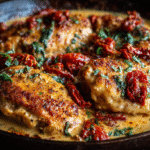 Tuscan Creamy Sun-Dried Tomato Chicken Dinner Recipe