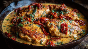 Tuscan Creamy Sun-Dried Tomato Chicken Dinner Recipe